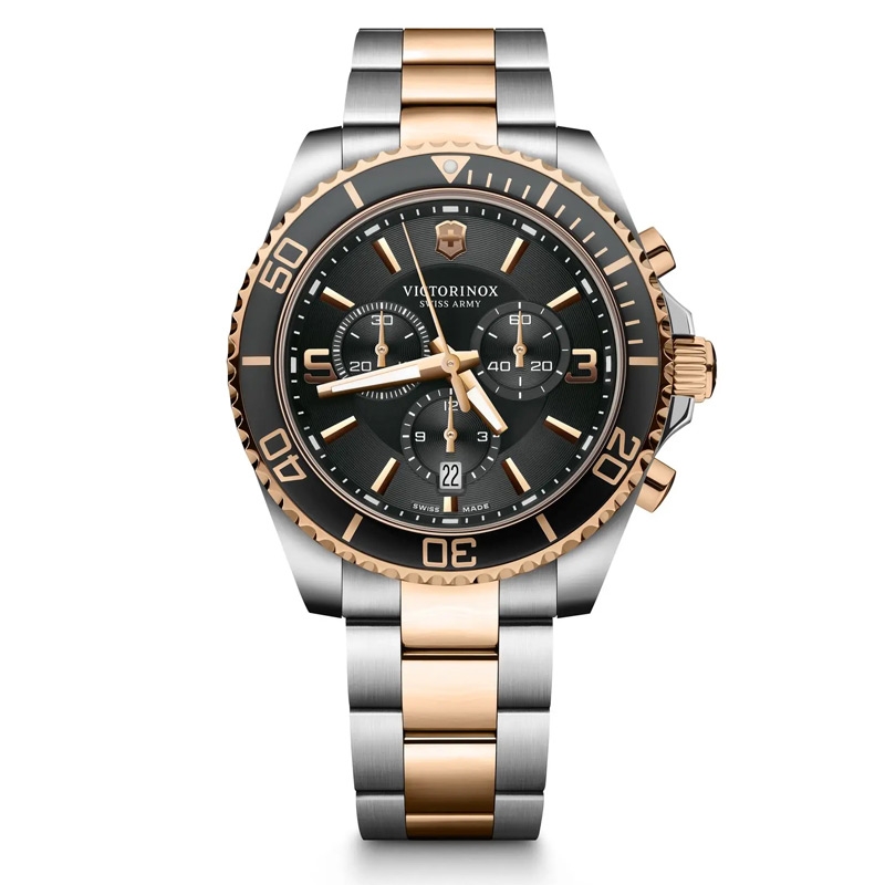 Reloj Victorinox Maverick Choronograph de hombres en acero bitono rosé, V241952.