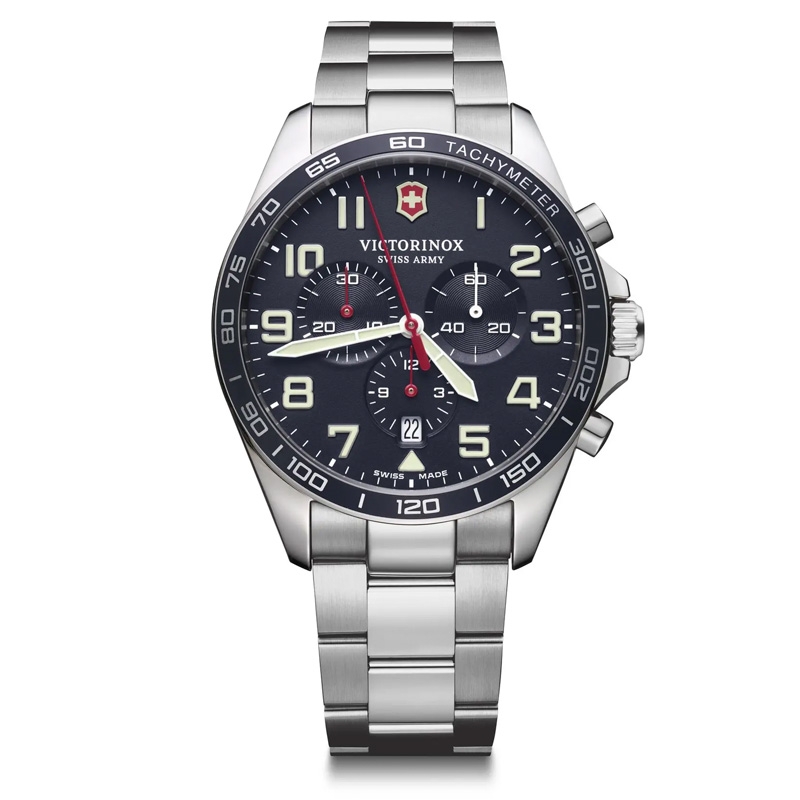 Reloj Victorinox Fieldforce cronógrafo de hombres con dial azul, V241857.