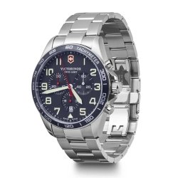Reloj Victorinox Fieldforce cronógrafo de hombres con dial azul, V241857.