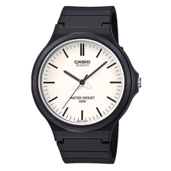Reloj Casio de hombres negro con esfera blanca, MW-240-7EVEF.
