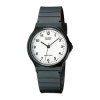 Reloj Casio unisex, esfera blanca en resina negra, MQ-24-7BLLEG.