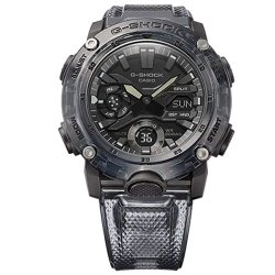 Reloj G-Shock Skeleton de hombre multifunción en resina translúcida negra, GA-2000SKE-8AER.