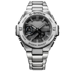 Reloj inteligente G-Shock G-Steel de hombres acero y esfera negra, GST-B500D-1A1ER.