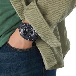Reloj G-Shock Skeleton de hombre en resina translúcida negra, GA-2000SKE-8AER.