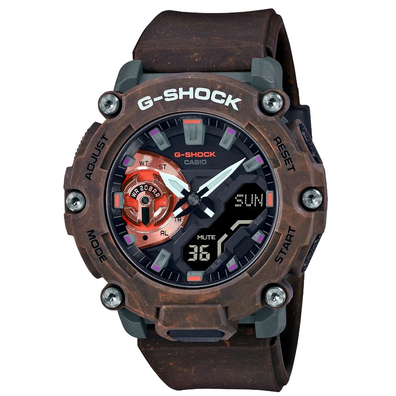 Reloj G-Shock de hombre multifunción con estampado rocoso, GA-2200MFR-5AER.