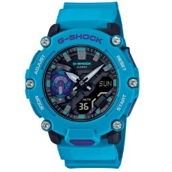 Reloj G-Shock de hombre multifunción en azul con caja negra, GA-2200-2AER.