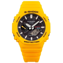 Reloj G-Shock de hombres solar, digital y analógico en amarillo, GA-B2100C-9AER.