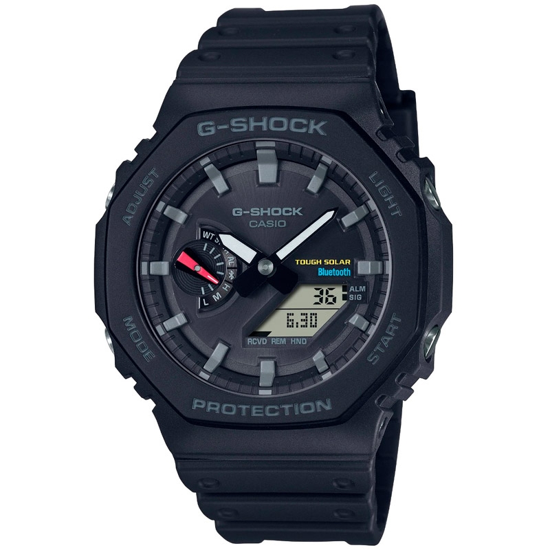 Reloj G-Shock de hombres solar, digital y analógico en negro, GA-B2100-1AER.