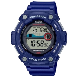 Reloj Casio digital de hombres en azul e indicador de mareas, WS-1300H-2AVEF.