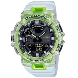 Reloj G-Shock S-Quad Vital Bright verde translúcido y correa blanca, GBA-900SM-7A9ER.