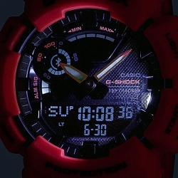 Reloj G-Shock G-Squad en resina rojo coral y detalles negros, GBA-900-4AER.