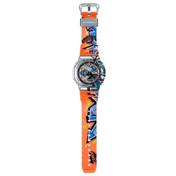 Reloj G-Shock Street Spirit con estampado grafiti y correa naranja, GM-2100SS-1AER.
