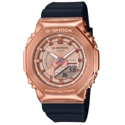 Reloj G-Shock unisex multifunción en acero dorado y resina color negro, GM-S2100PG-1A4ER.