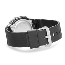 Reloj G-Shock de hombre multifunción en acero pulido y correa de silicona negra, GM-2100-1AER.