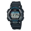 Reloj Casio Tough Solar en resina negra y detalles azules, STL-S300H-1AEF.