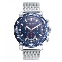 Reloj Viceroy Heat de hombre, cronógrafo en acero con malla milanesa, 46829-37.
