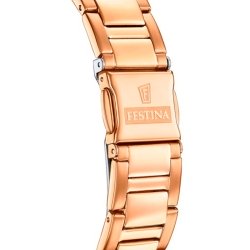 Reloj Festina Rainbow de mujer cronógrafo en acero dorado, dial blanco y circonitas, F20639/2.
