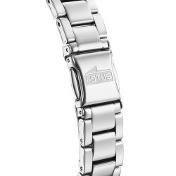 Reloj Lotus Bliss de mujer en acero pulido con esfera blanca y circonitas, 18796/4.