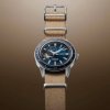 Reloj Seiko automático de hombre en acero open heart con esfera azul, SSA453J1.