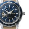 Reloj Seiko Presage automático open heart con esfera azul, SSA453J1.