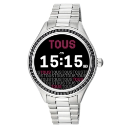 Reloj Tous T-Connect Shine de mujer digital con circonitas negras, 200351043.