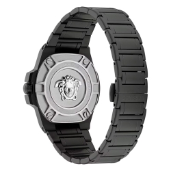 Reloj Versace Greca Reaction de hombres en acero IP con dial negro, VE3I00622.