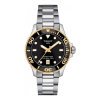Reloj Tissot Seastar 1000 de hombre en acero esfera negra y detalles dorados, T1202102105100.