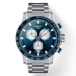 Reloj Tissot SuperSport Chrono de hombre en acero 316L y esfera azul, T1256171104100.