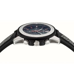 Reloj Versace Greca Reaction Chrono en acero con correa de silicona, VE3J00222.