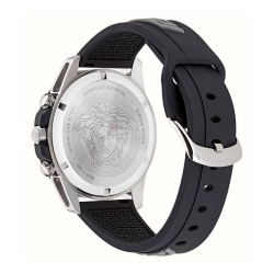 Reloj Versace Greca Reaction Chrono en acero con correa de silicona, VE3J00222.