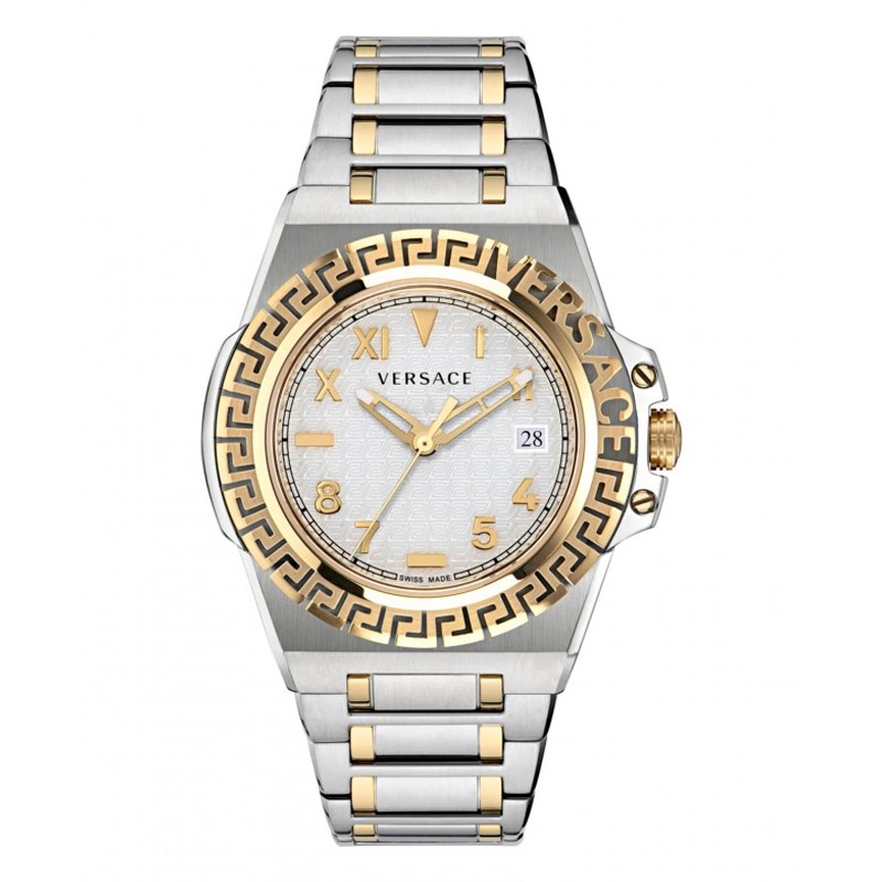 Reloj Versace Greca Reaction de hombres en acero IP oro amarillo, VE3I00422.