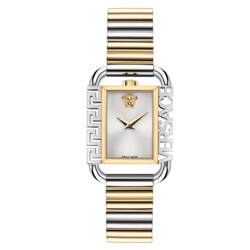Reloj Versace Flair de mujeres en acero IP bitono en oro amarillo, VE3B00422.
