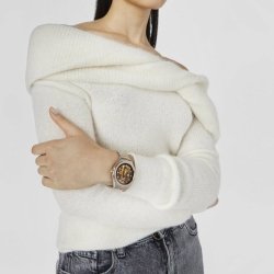 Reloj Tous T-Shine mujer en acero bitono rosado y circonitas, 200351045.
