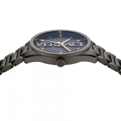 Reloj Versace V-Vertical de hombres en acero PVD negro y detalles dorados, VE3H00522.