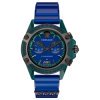 Reloj Versace Geo Chrono de hombres IP negro con correa de silicona, VEZ701122.