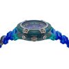 Reloj Versace Geo Chrono de hombres IP negro con correa de silicona, VEZ701122.