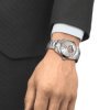 Reloj Tissot Gentleman de hombre automático en acero Open Heart, T1274071103101.