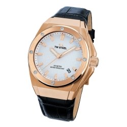 Reloj Tw Steel Ceo Tech de hombre en rosado y correa de piel, CE4109.