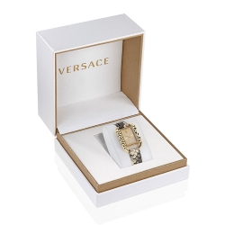 Reloj Versace Flair de mujer dorado y correa de serpiente, VE3B00122.