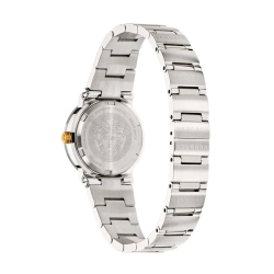 Reloj Versace Greca Mini de mujer en acero y detalles dorados, VEZ100321.