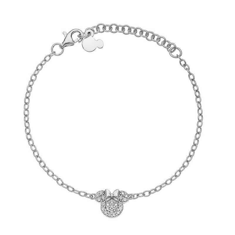 Pulsera de plata Disney con Minnie de circonitas, BS00047SZWL-55.CS.