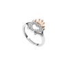 Anillo de plata Disney de corazón con corona rosada, RS00001TZWL-4.CS.