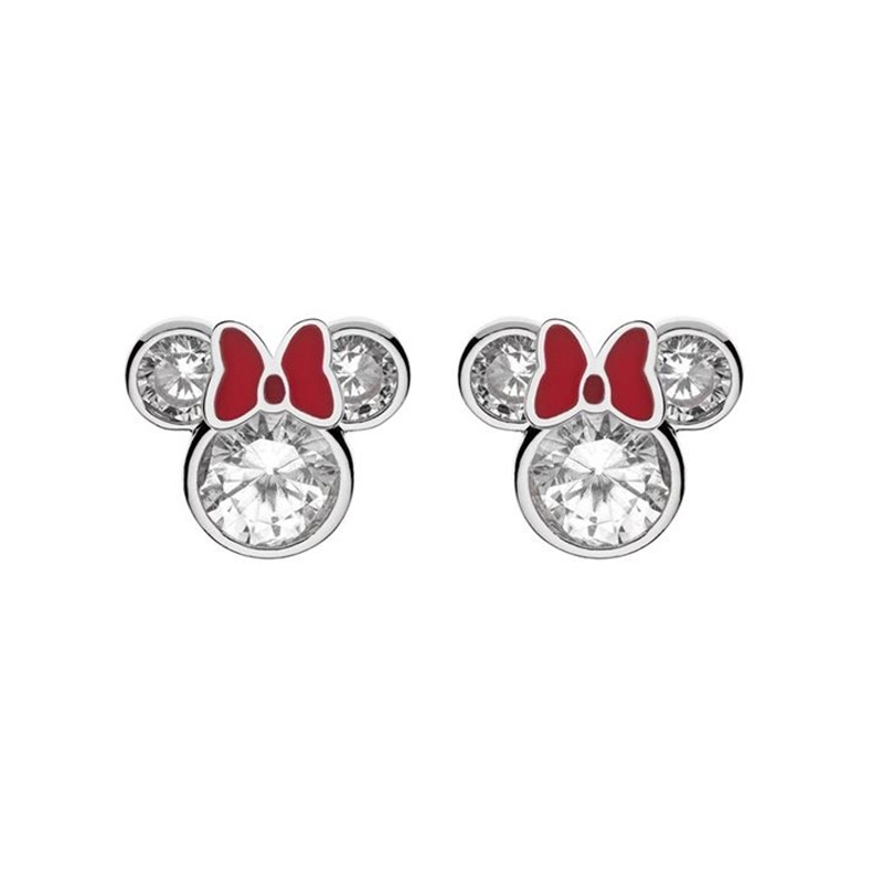 ✨ Pendientes en plata Disney con Minnie y lazo rojo, ES00014RZWL.CS.