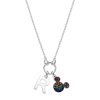 Colgante Disney con letra R y Mickey con circonitas multicolor, NS00013SRML-R.CS.