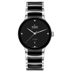 Reloj Rado Centrix Automatic Diamonds cerámica negra y acero, R30018712.