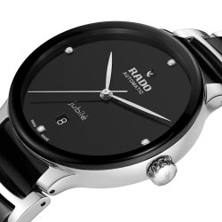 Reloj Rado Centrix Automatic Diamonds cerámica negra y acero, R30018712.
