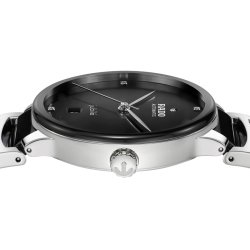 Reloj Rado Centrix Automatic Diamonds cerámica negra y acero, R30018712.