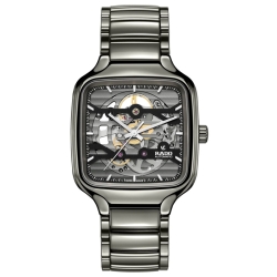 Reloj Rado True Automatic Square Open Heart cerámica gris, R27125152.