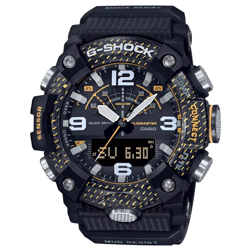 Reloj G-Shock Mudmaster Carbon Core Guard en negro y amarillo, GG-B100Y-1AER.