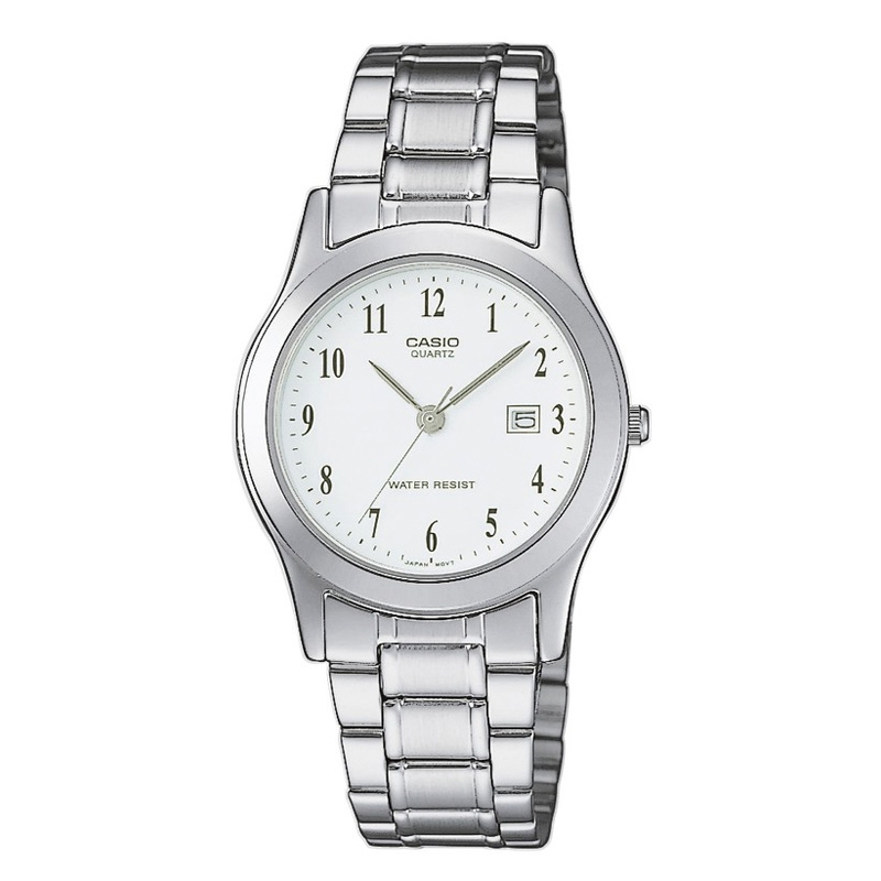 ❤️ Reloj Casio de mujer plateado con esfera blanca, LTP-1141PA-7BEG.